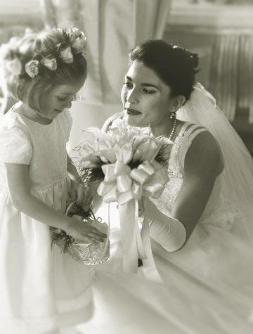 Bride And Flower Girl